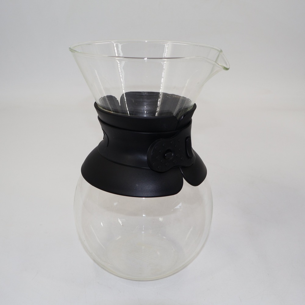 Bodum Pour Over Coffee Maker Black Glass Carafe Silicone Sleeve